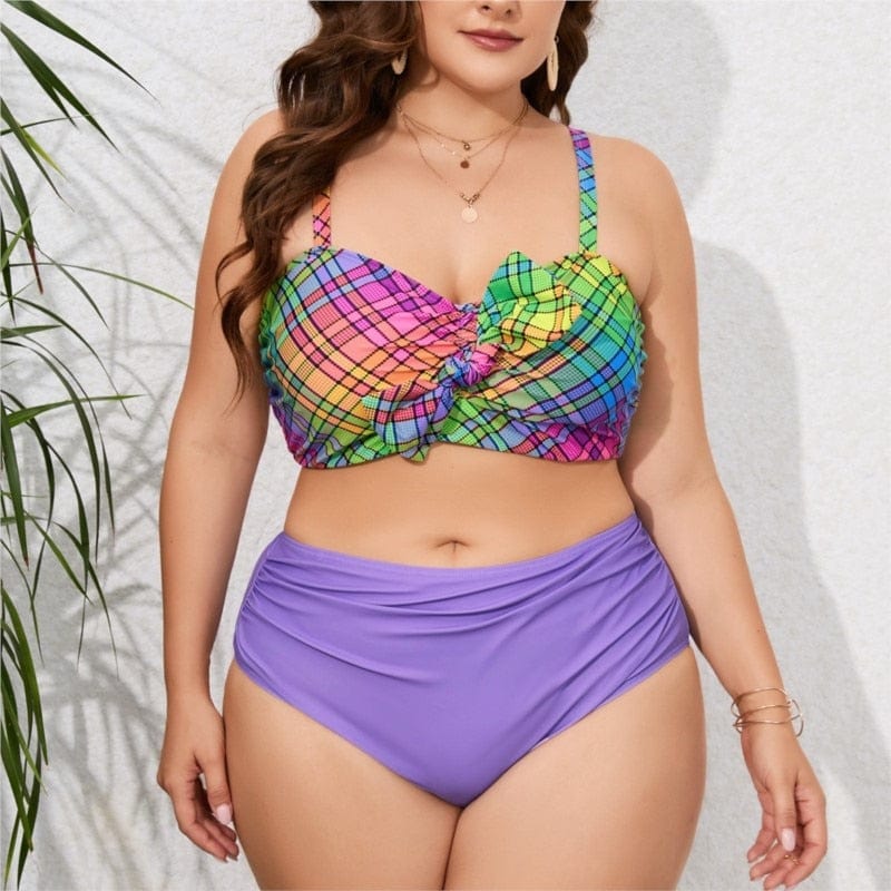 Dwuczęściowy strój kąpielowy Plus size