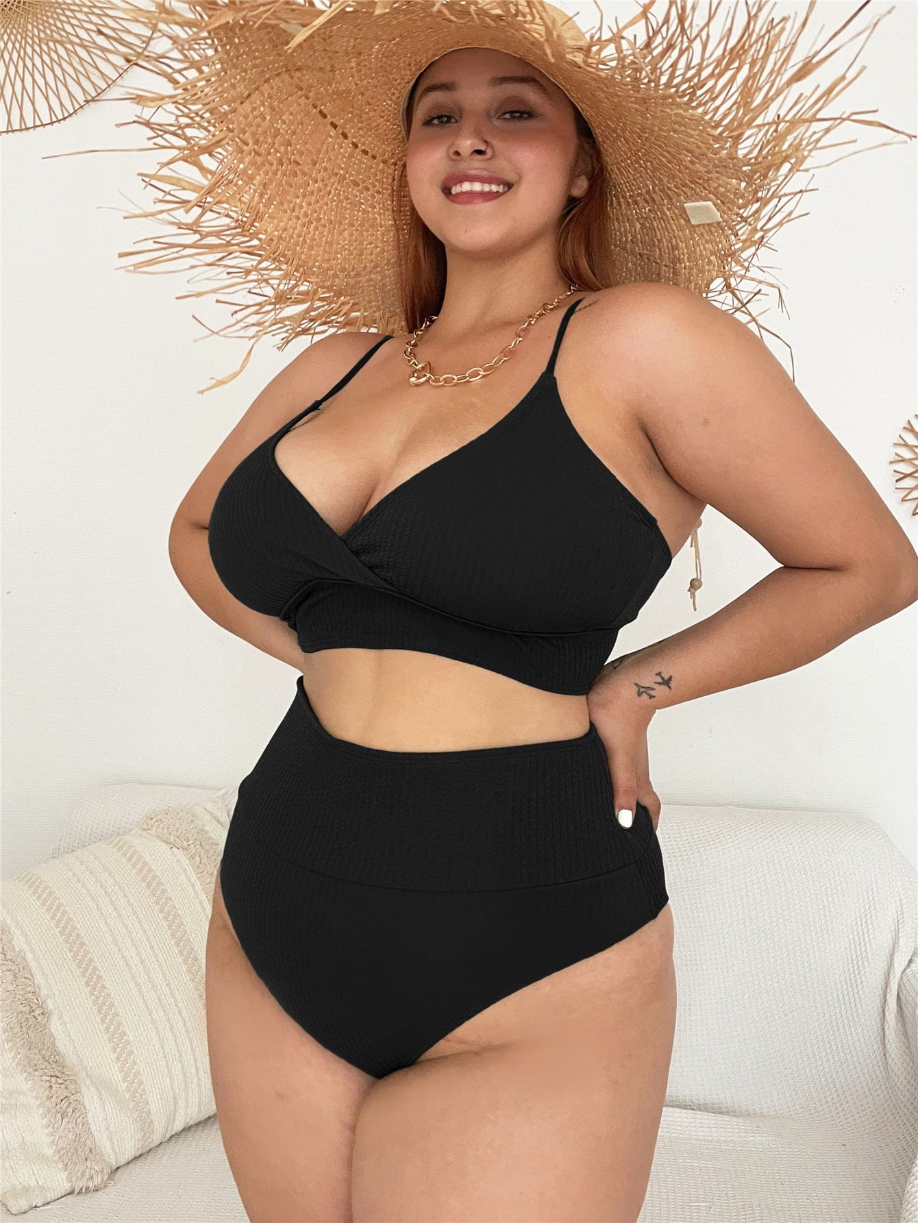 Dwuczęściowy strój kąpielowy Plus size