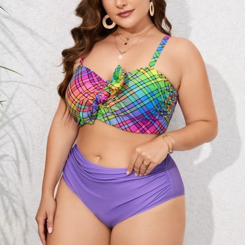 Dwuczęściowy strój kąpielowy Plus size