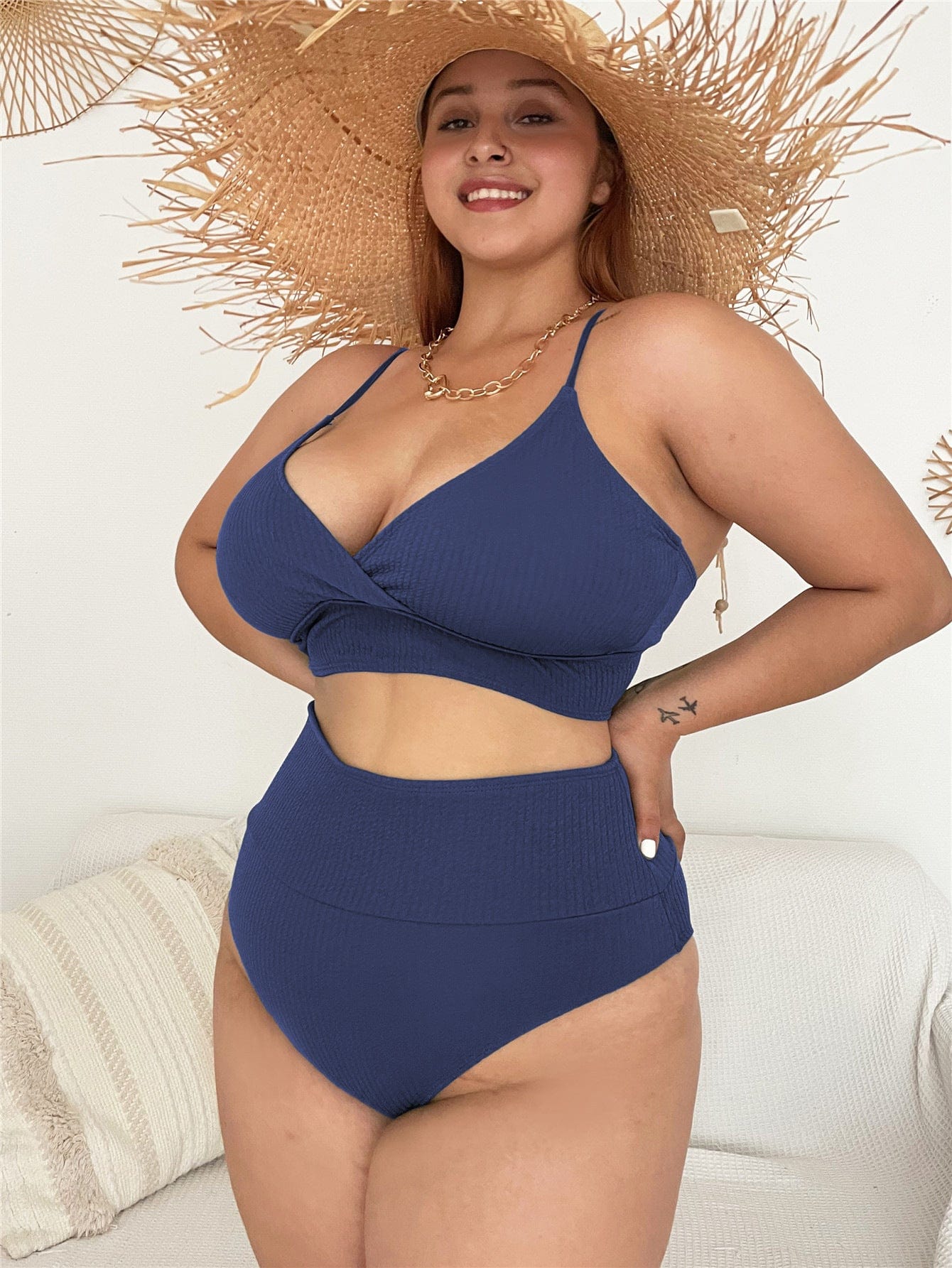 Dwuczęściowy strój kąpielowy Plus size