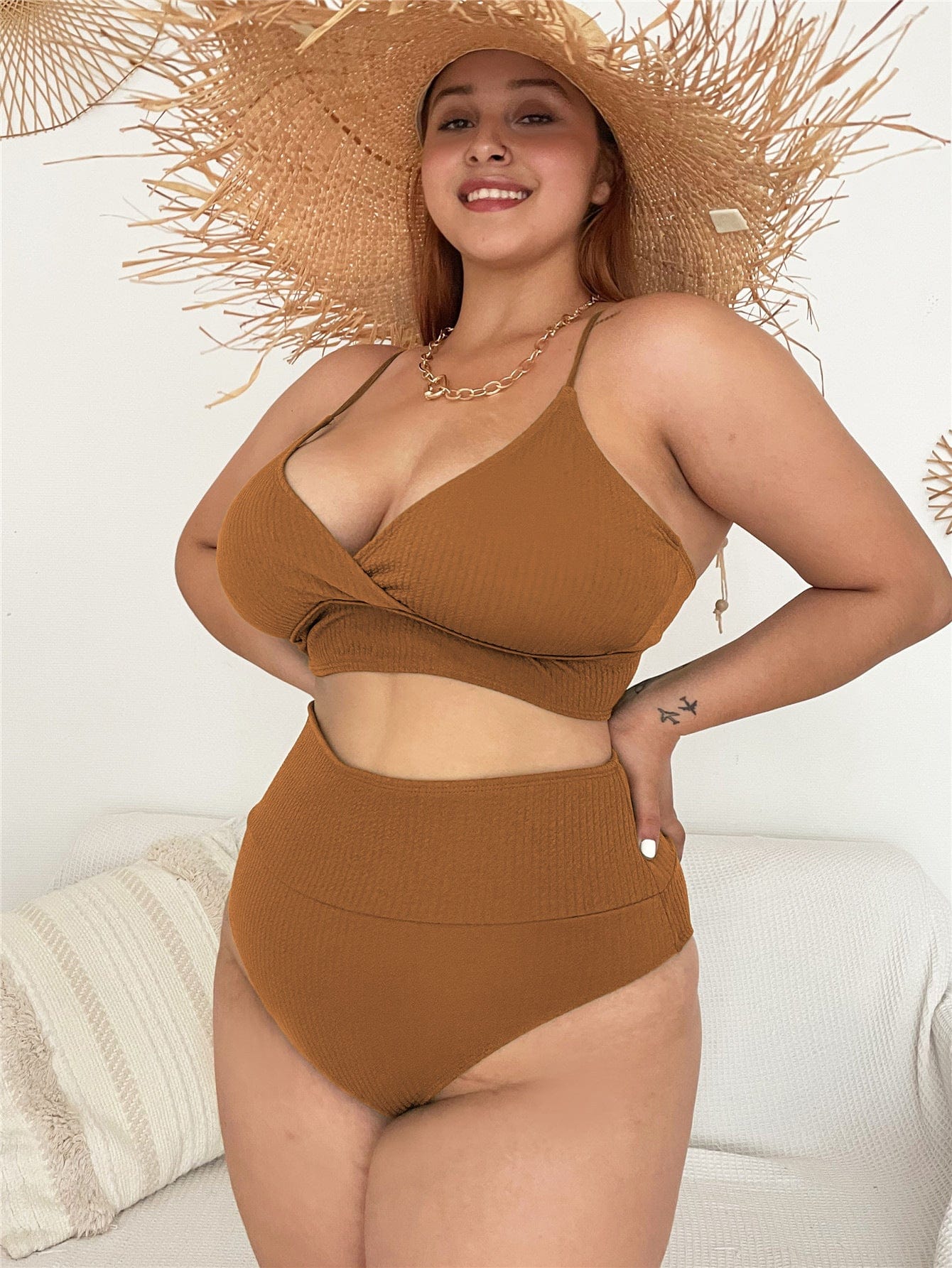 Dwuczęściowy strój kąpielowy Plus size