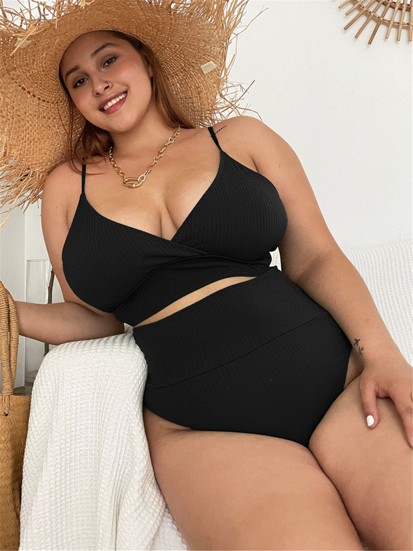 Dwuczęściowy strój kąpielowy Plus size