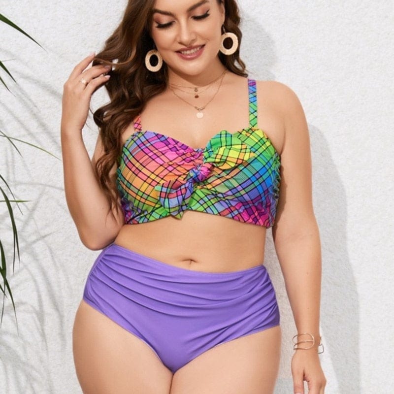 Dwuczęściowy strój kąpielowy Plus size