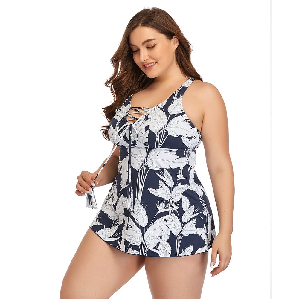 Dwuczęściowy strój kąpielowy tankini Plus size