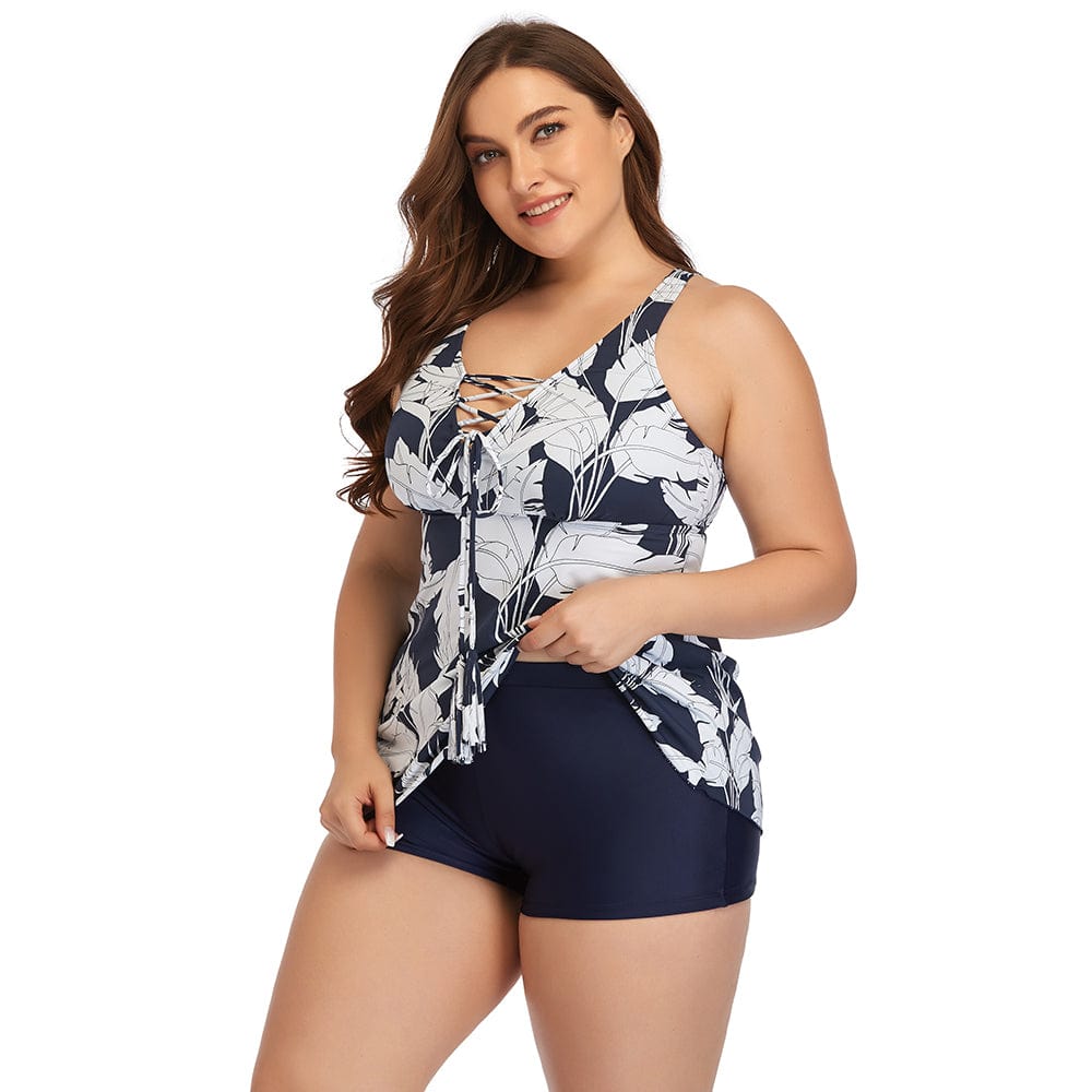 Dwuczęściowy strój kąpielowy tankini Plus size