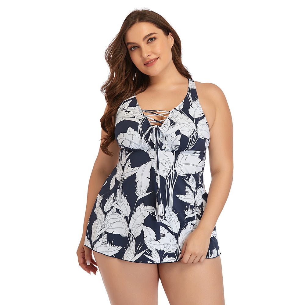 Dwuczęściowy strój kąpielowy tankini Plus size