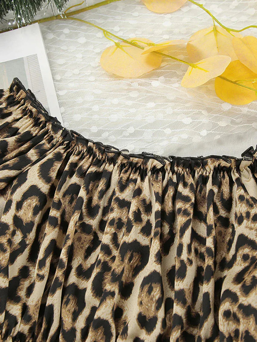 Komplet piżamowy w panterkę w stylu hiszpanki