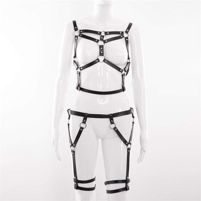 Skórzany komplet harness